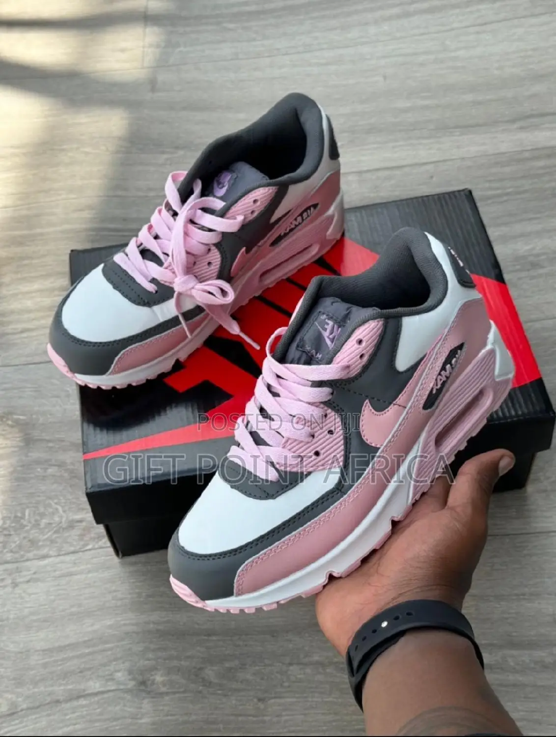 Nike Air Max 90 Pink/Grey/White for Ladies