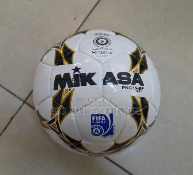 Mikasa Size 5 Soccer Ball Black,Gold White