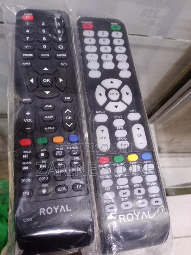 Royal Digital Tv Remote, Black White Buttons - main view