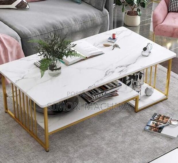 White Marble Coffee Table - main view