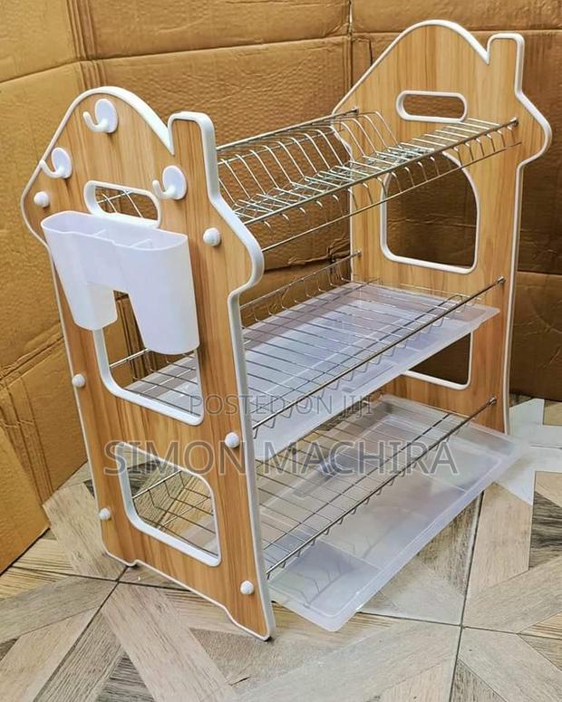 3 Tier Wooden Dishrack - main view