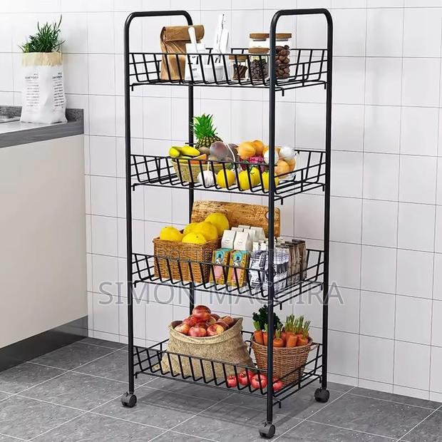 Kitchen Trolley Storage Rack With Wheels 3 Tier - main view