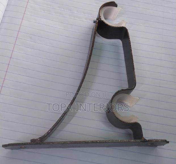 Double Brackets Jua Powder Coated Jua Kali Curtain Rods