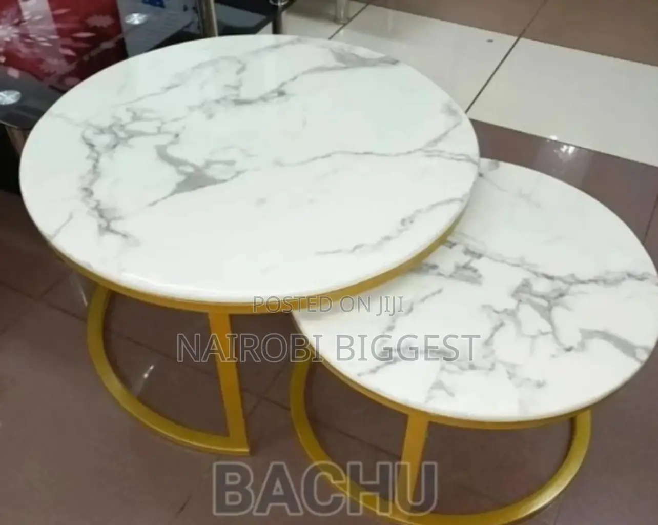 Glass Effect Marble Coffee Table
