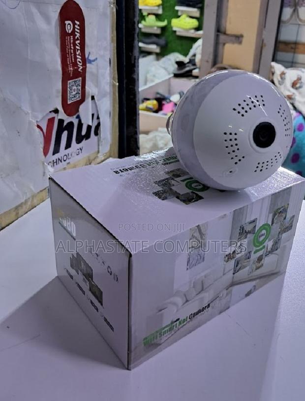Panorama FULL HD Wifi /Nanny Camera Bulb - White