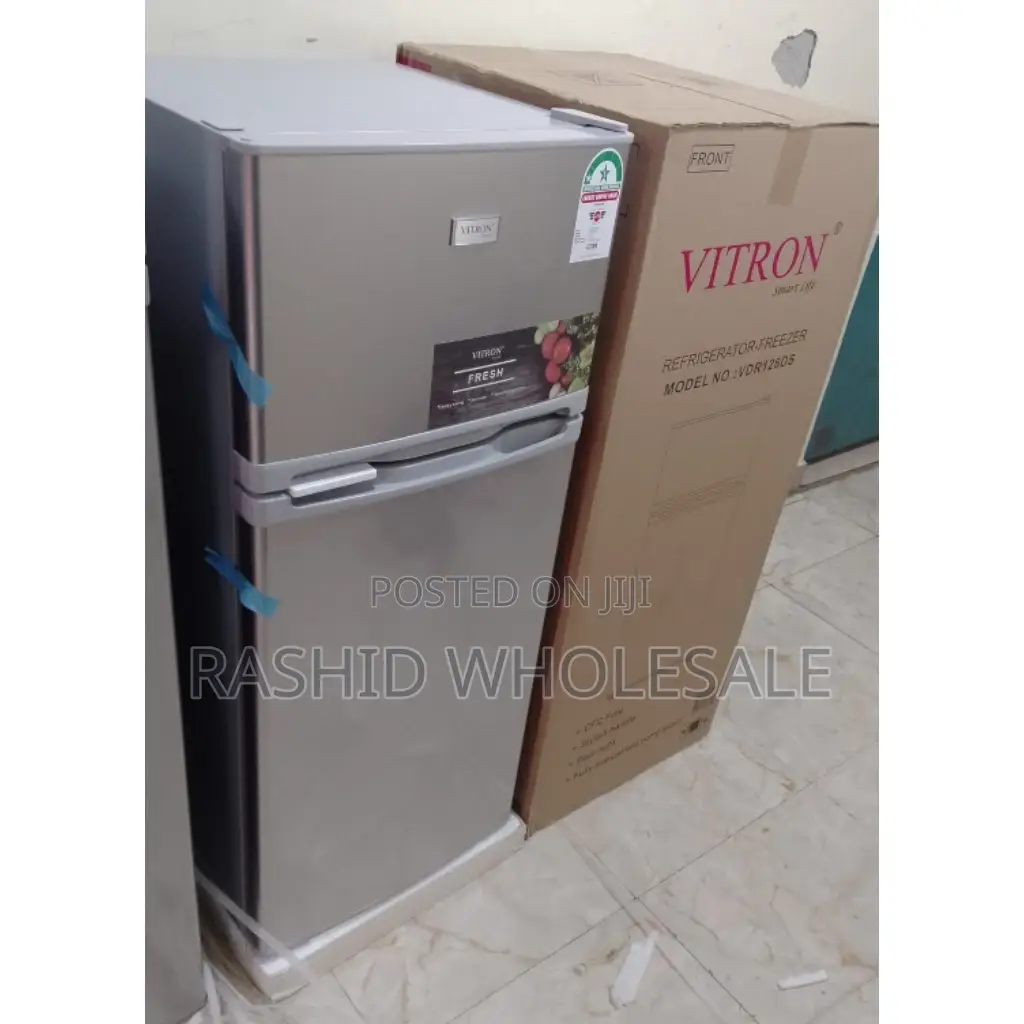 Vitron 128litres Double Door Refrigerator-silver