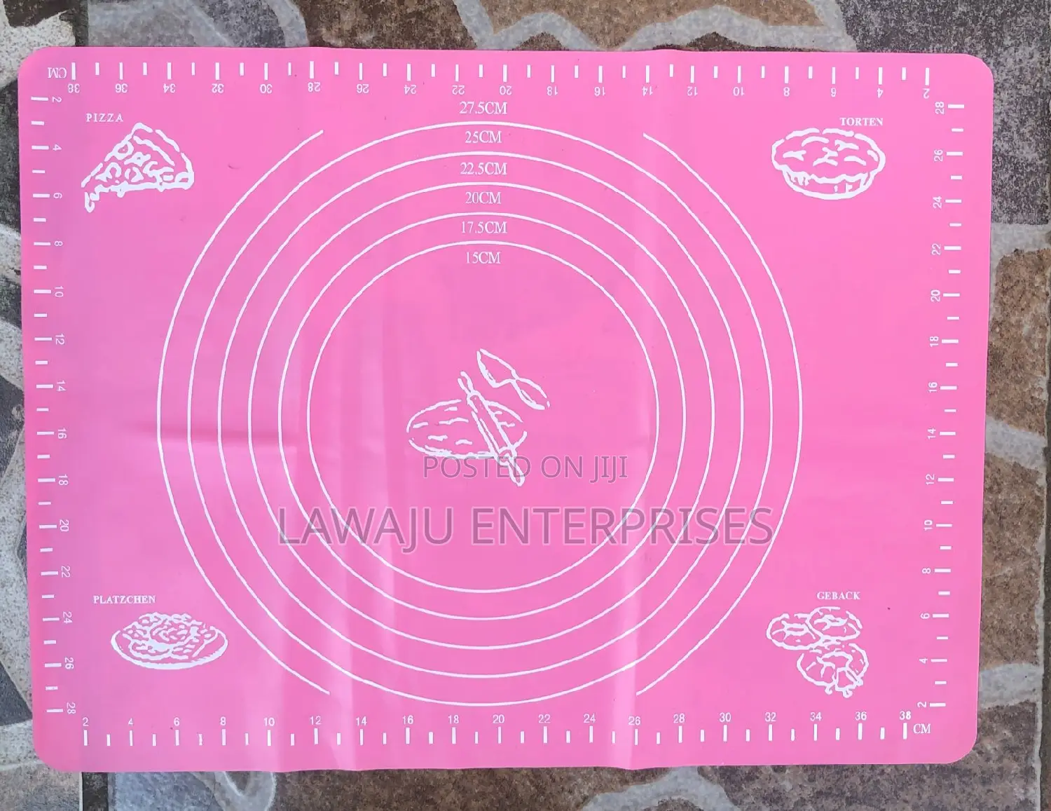 Pink Non Stick Kneading Mat