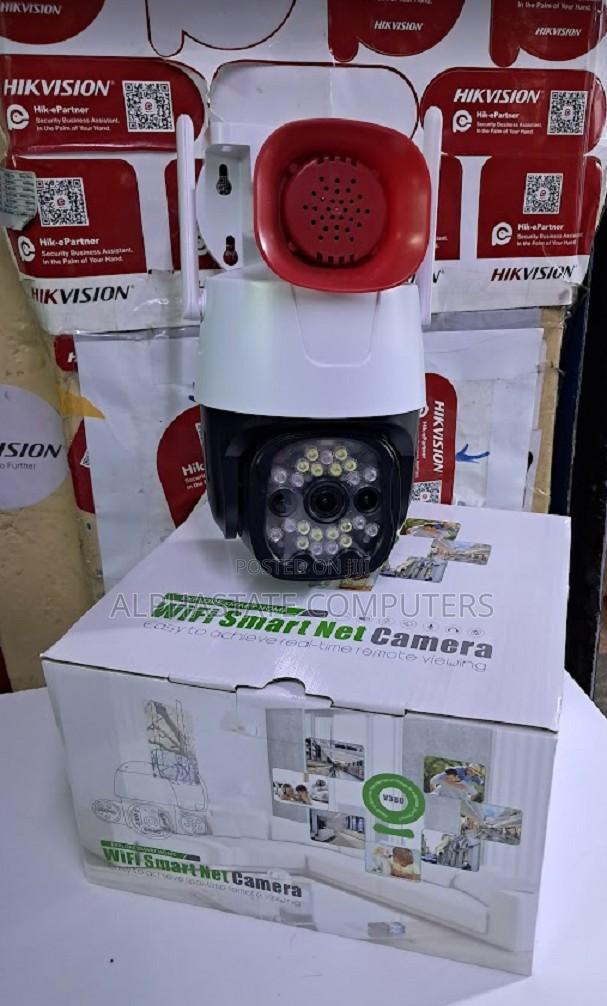 4G Simcard PTZ Rotating Siren Camera Loud Siren Speaker