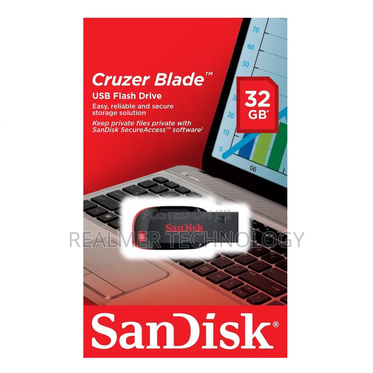 Sandisk Cruzer Blade USB Flash Drive 32GB