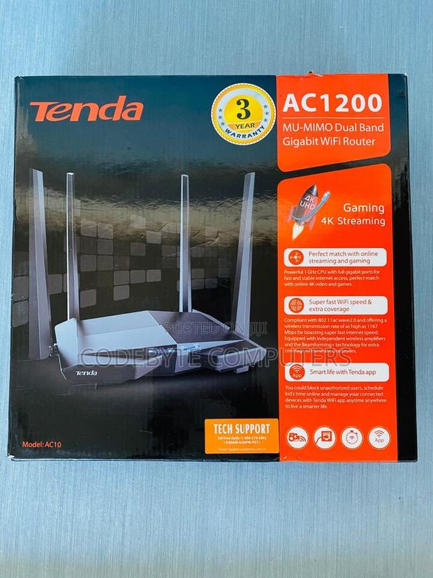 Tenda Ac10 Ac1200 Smart Dual-band Wireless Router