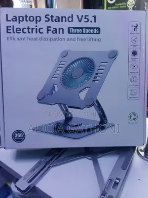 Laptop Stand V5.1 With Electric Fan Rotating 360degrees