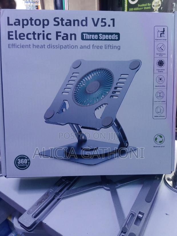 Laptop Stand V5.1 With Electric Fan Rotating 360degrees