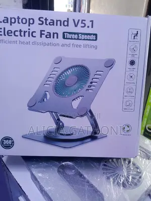 Laptop Stand V5.1 With Electric Fan Rotating 360degrees