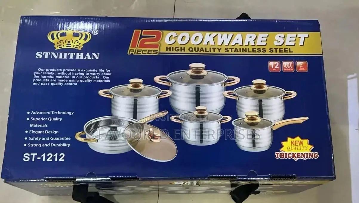 Stiithan 12pc Stainless Steel Cookware Set