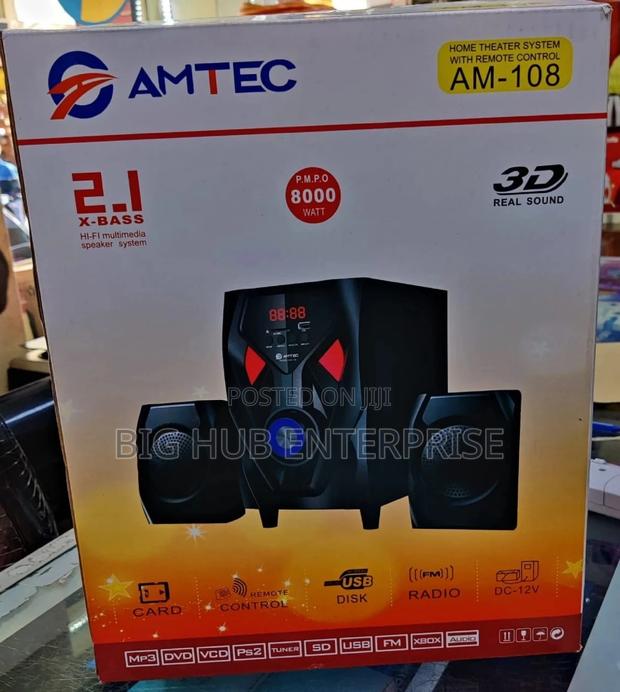 Amtec AM-108 Subwoofer Amtec System 2.1CH 8000wts BT/FM