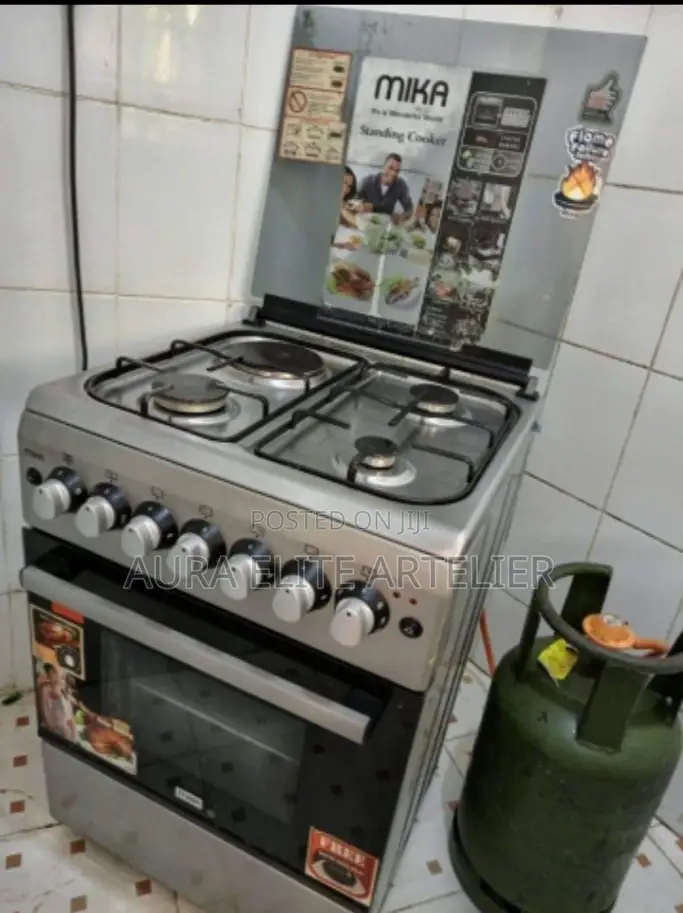 Mika 3+1,60x60, E. Baking Oven+Grill,S. Steel, Glass Lid,