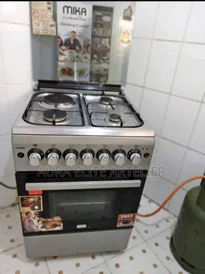 Mika 3+1,60x60, E. Baking Oven+Grill,S. Steel, Glass Lid,