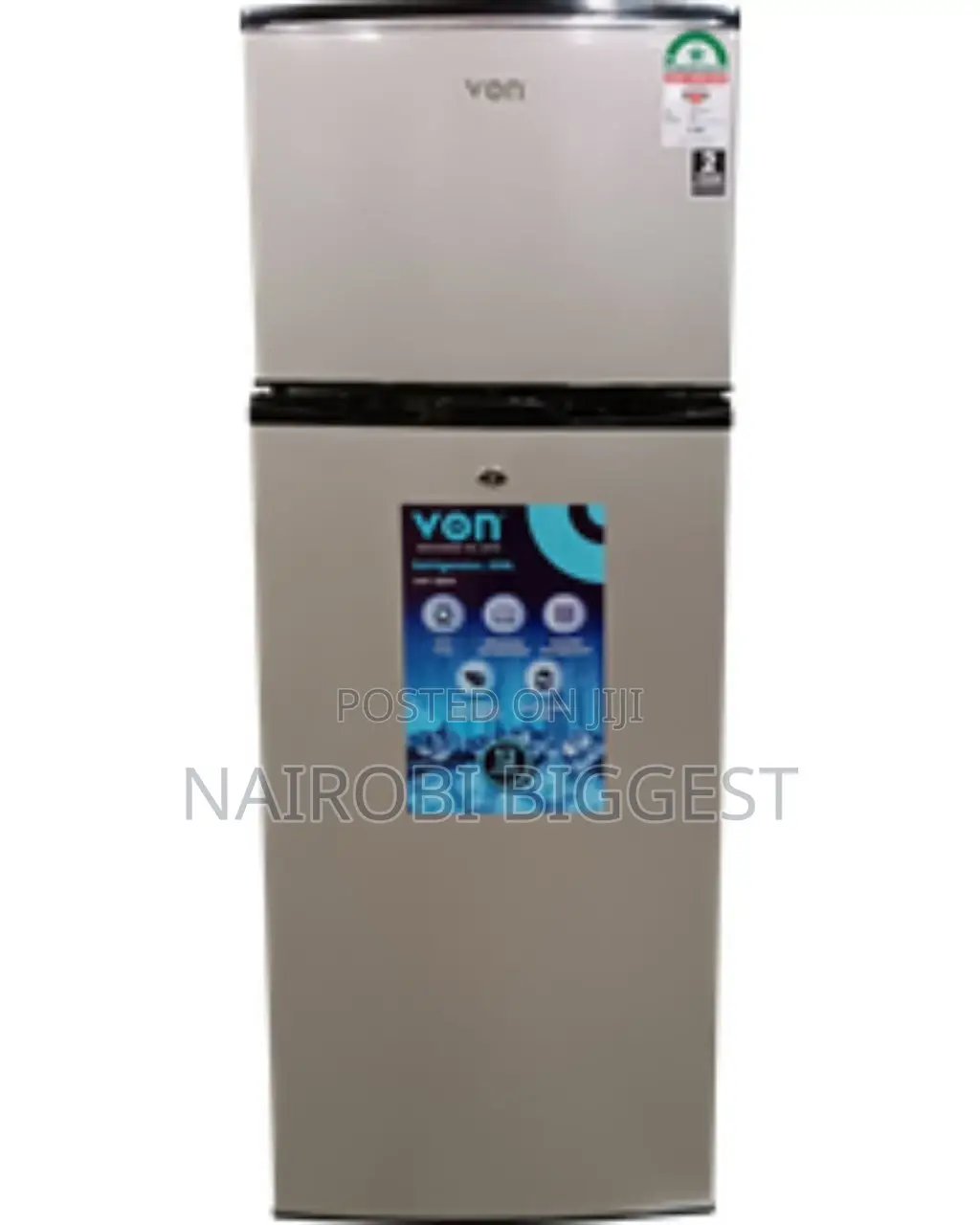 Von 134 Litres Shiny Silver Refrigerator