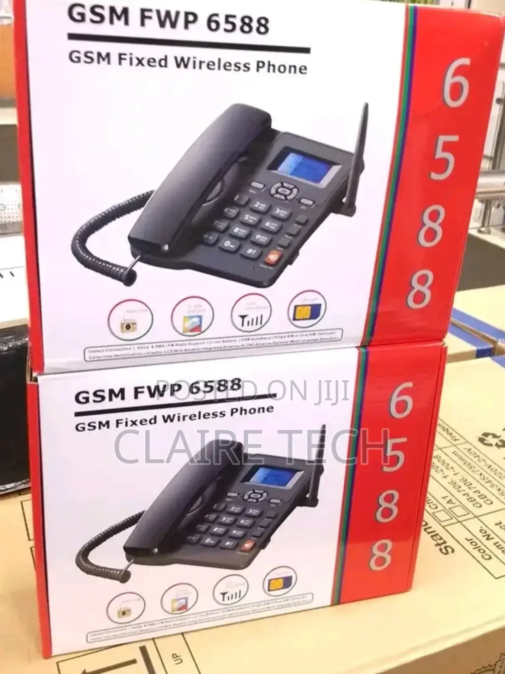 Dual Sim Card Wireless Desktop Phone GSM FWP 6588