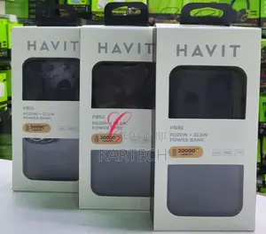Havit 20000mah 22.5W Fast Charging Power Bank