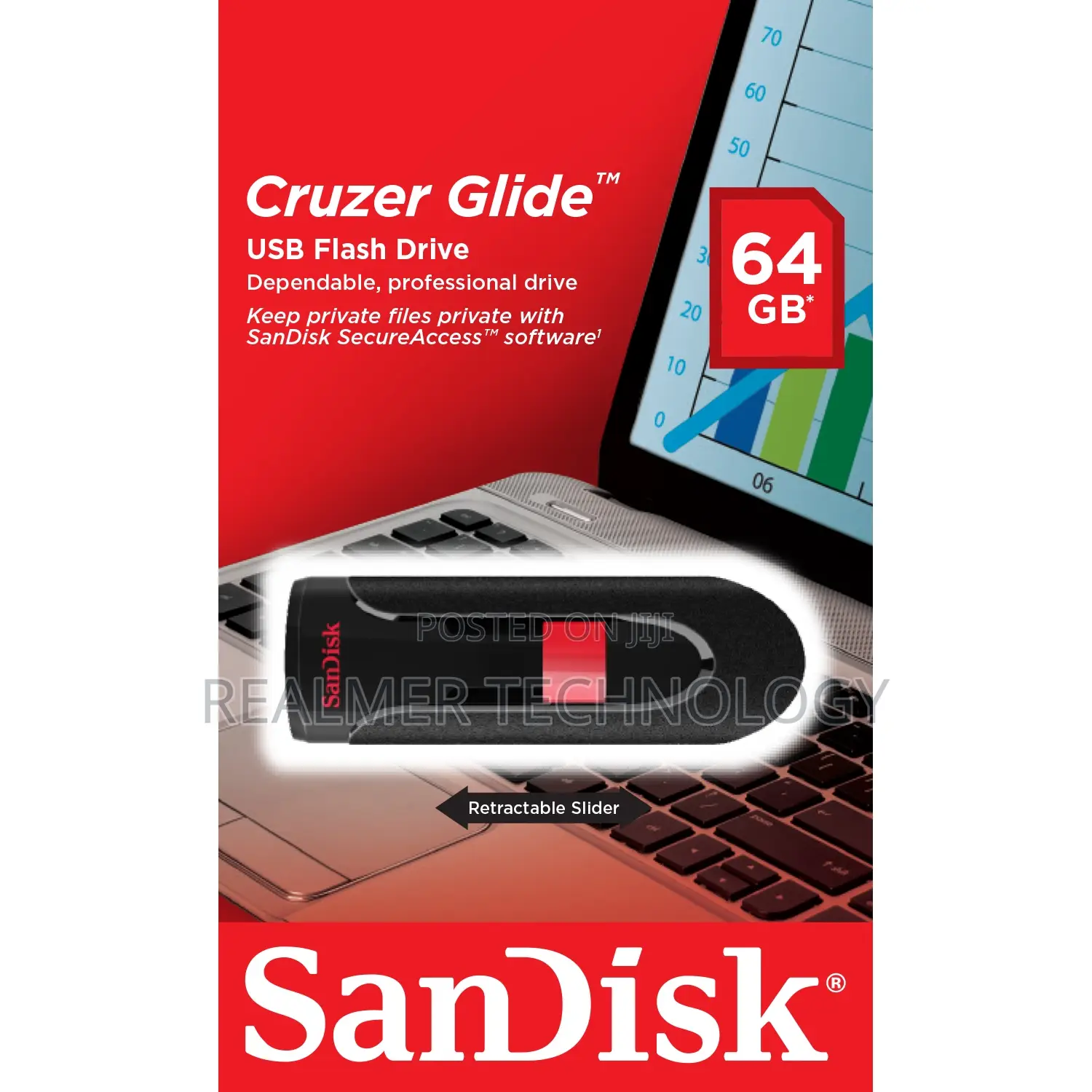 Sandisk Cruzer Glidetm 3.0 USB Flash Drive 64GB