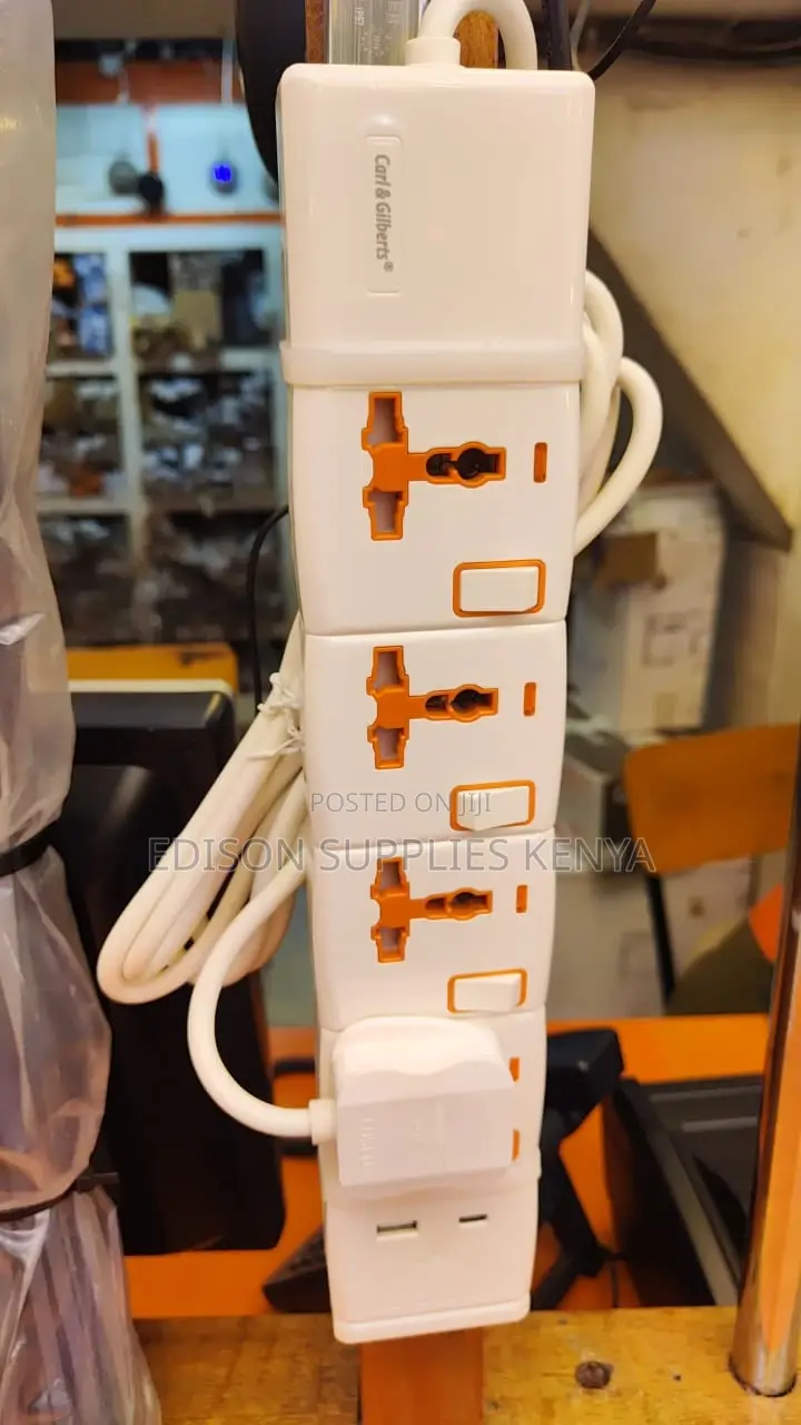 Extension Cable 4 Way With Usb C, Surge Protection Multiplug