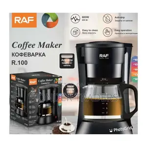RAF R.100 Coffee Maker, 600ml - 600W - Black
