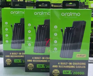 Oraimo Traveler 20,000mah Power Banks With Built in Cables