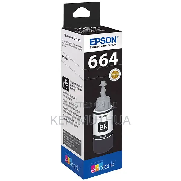 Epson T6641 Ecotank Ink Bottle Singlepack 1 X 70ml Black