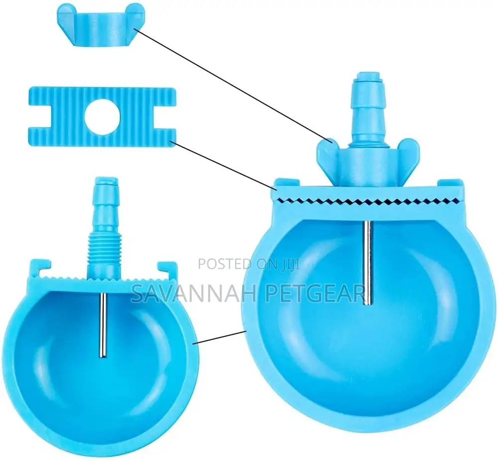 Rabbit Cage Water Nipple Drinker Bowl - 10 Pieces Set