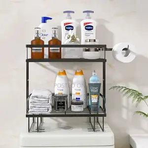 Over the Toilet Storage Shelf With Tissue Holder