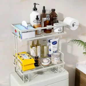 Over the Toilet Storage Shelf With Tissue Holder