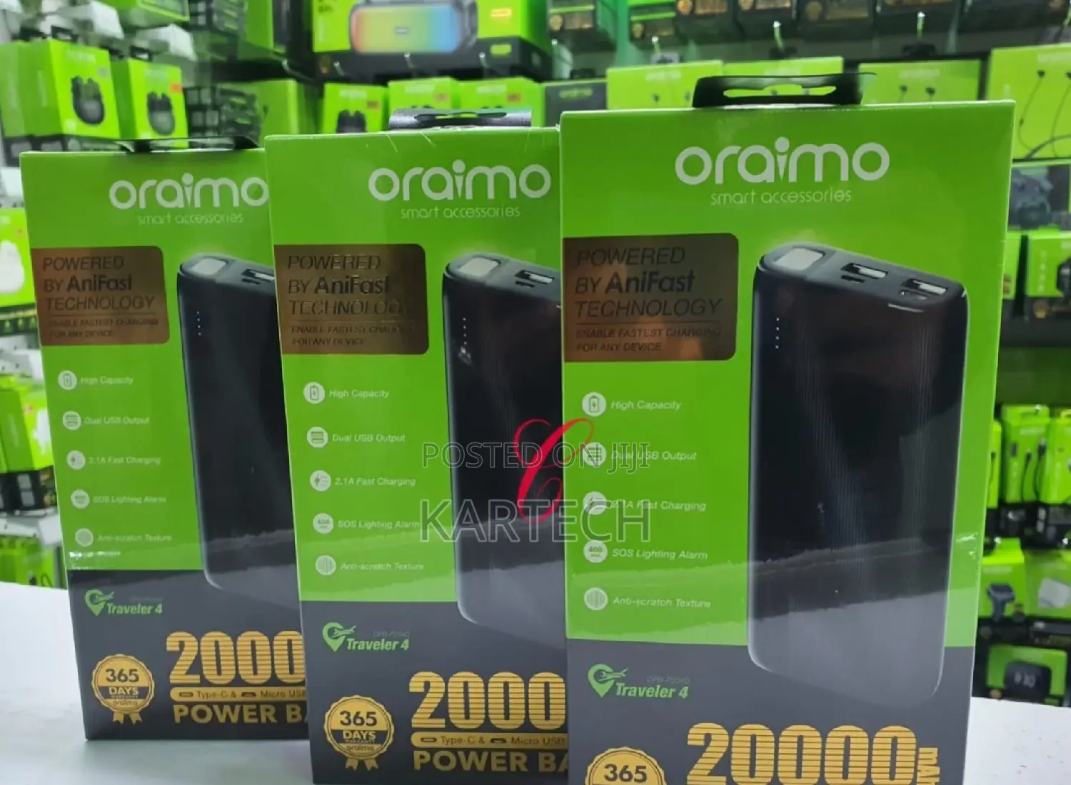 Oraimo Traveler 4 20,000mah Power Bank -( P204D)
