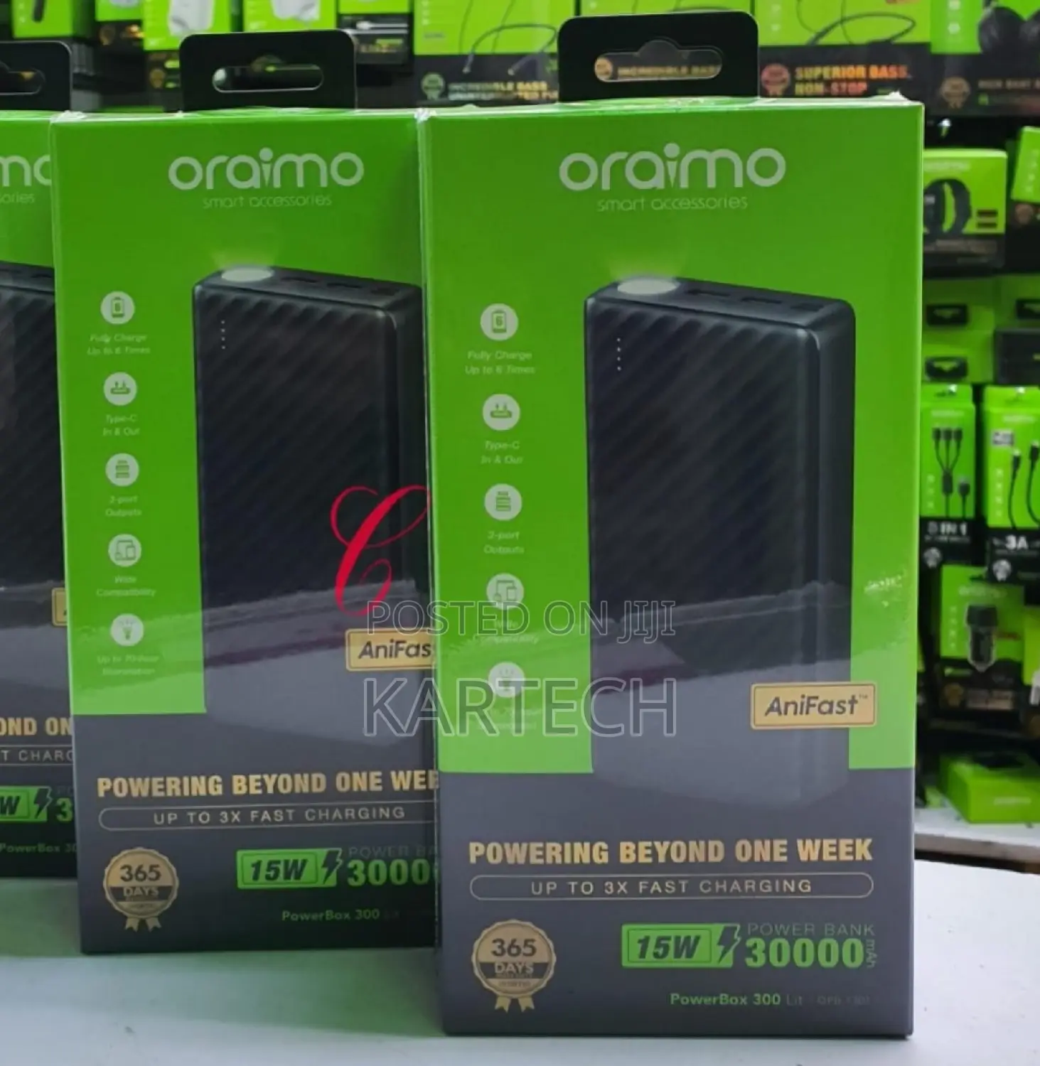 30,000mah Oraimo Powerbox 300 Lit OPB-1301 Power Bank