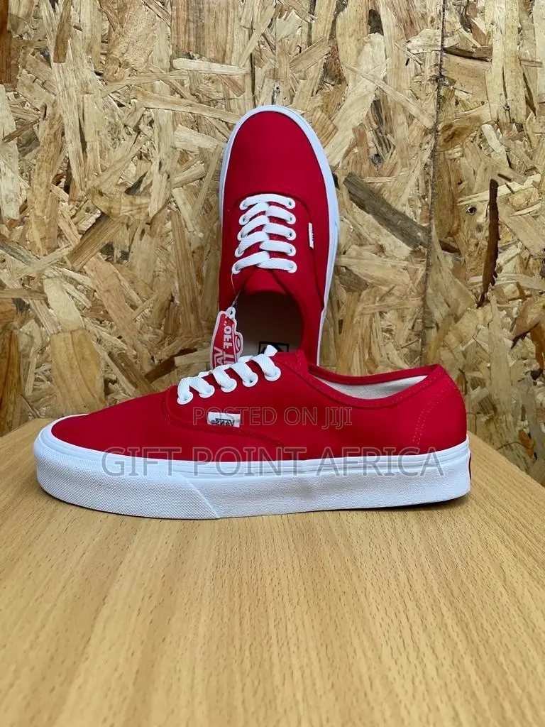 Double Sole Vans Unisex Red in Color