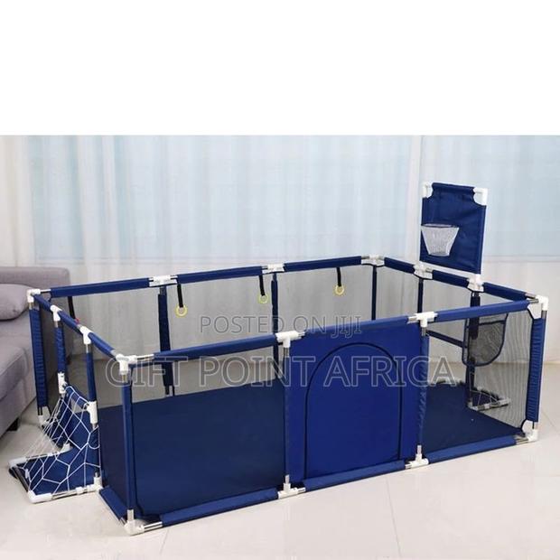 The Baby Fence/Play Pen With Basketball Hoops Football Net