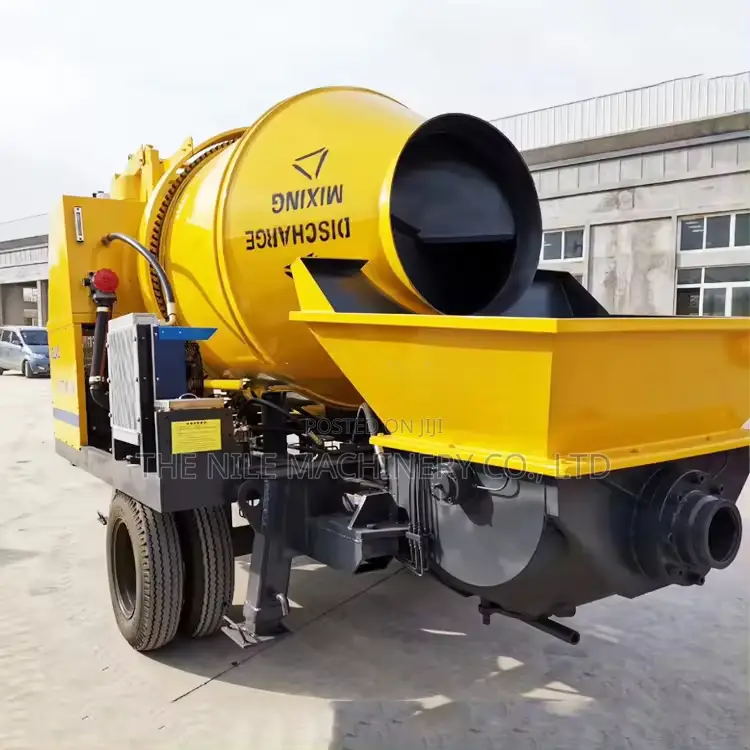 Movable 40m3/H Diesel Ready Mix Portable Concrete Mixer