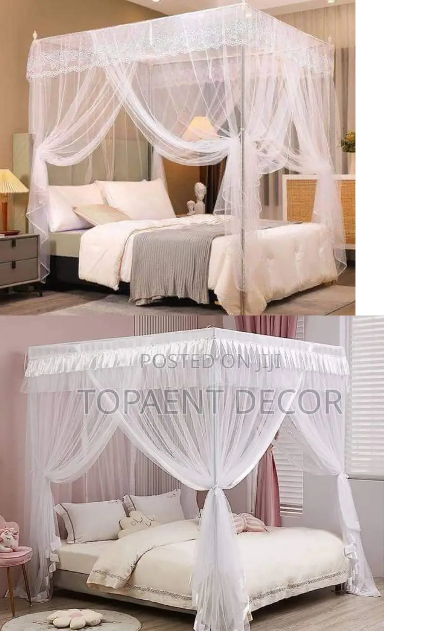 4 Stand White Mosquito Bed Nets