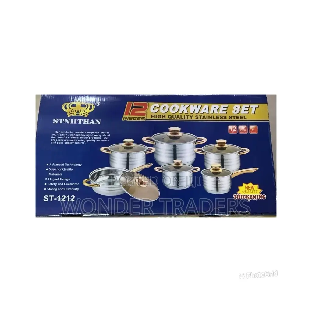 12pc Golden Stniithan Cookware