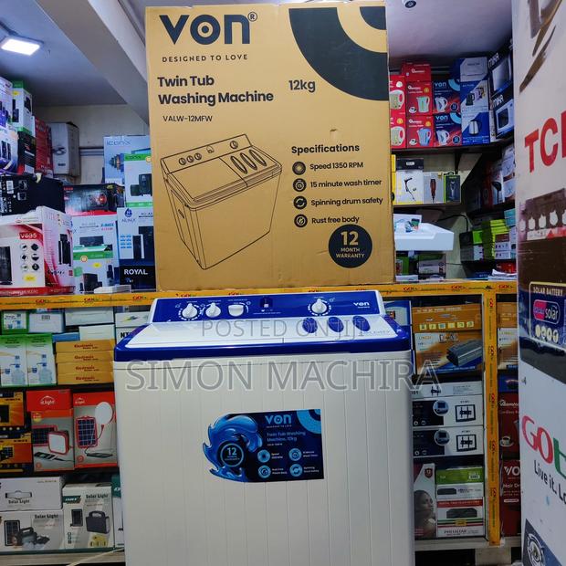 Von 12kg Twin Tub Washing Machine - main view