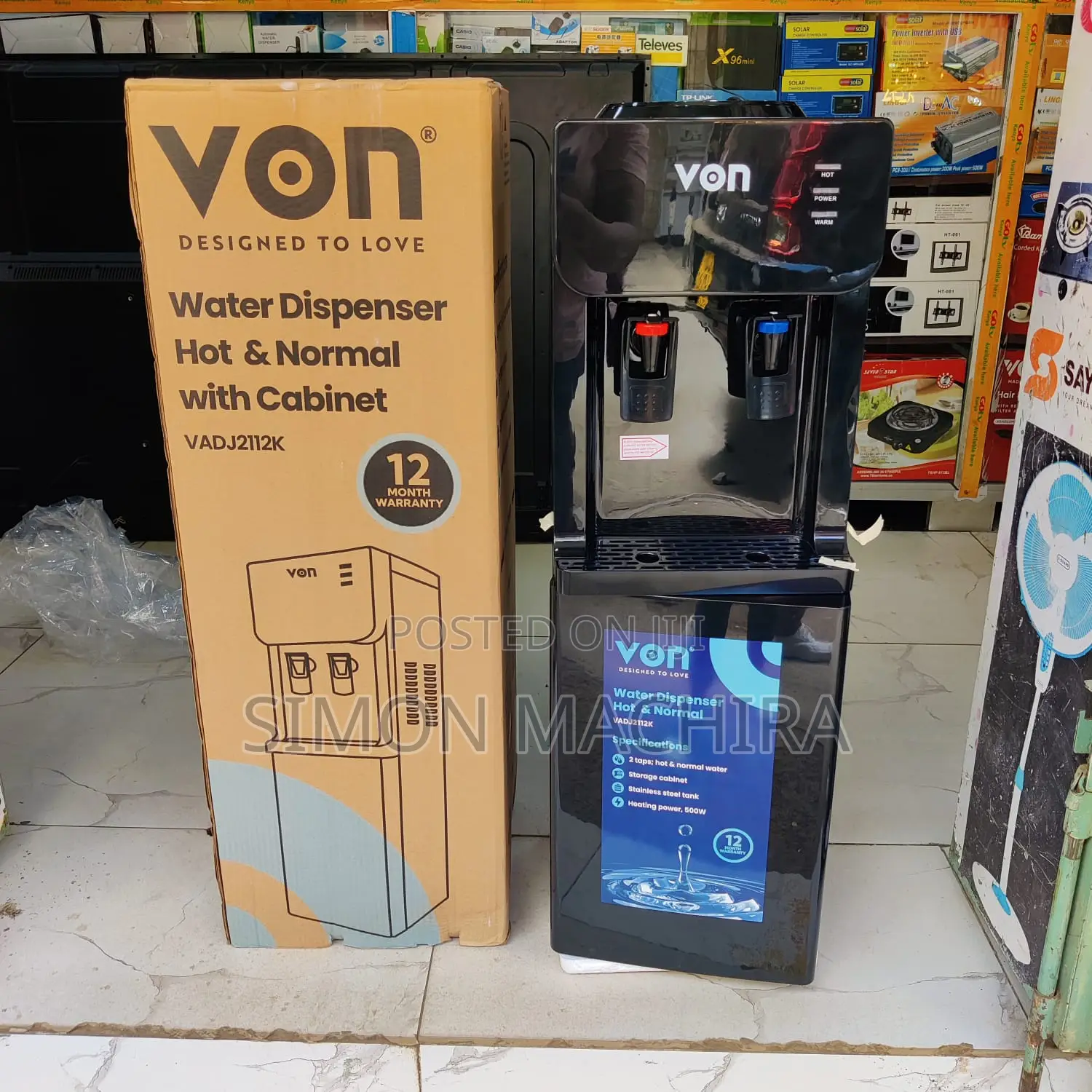 Von Dispenser Hot and Normal Black