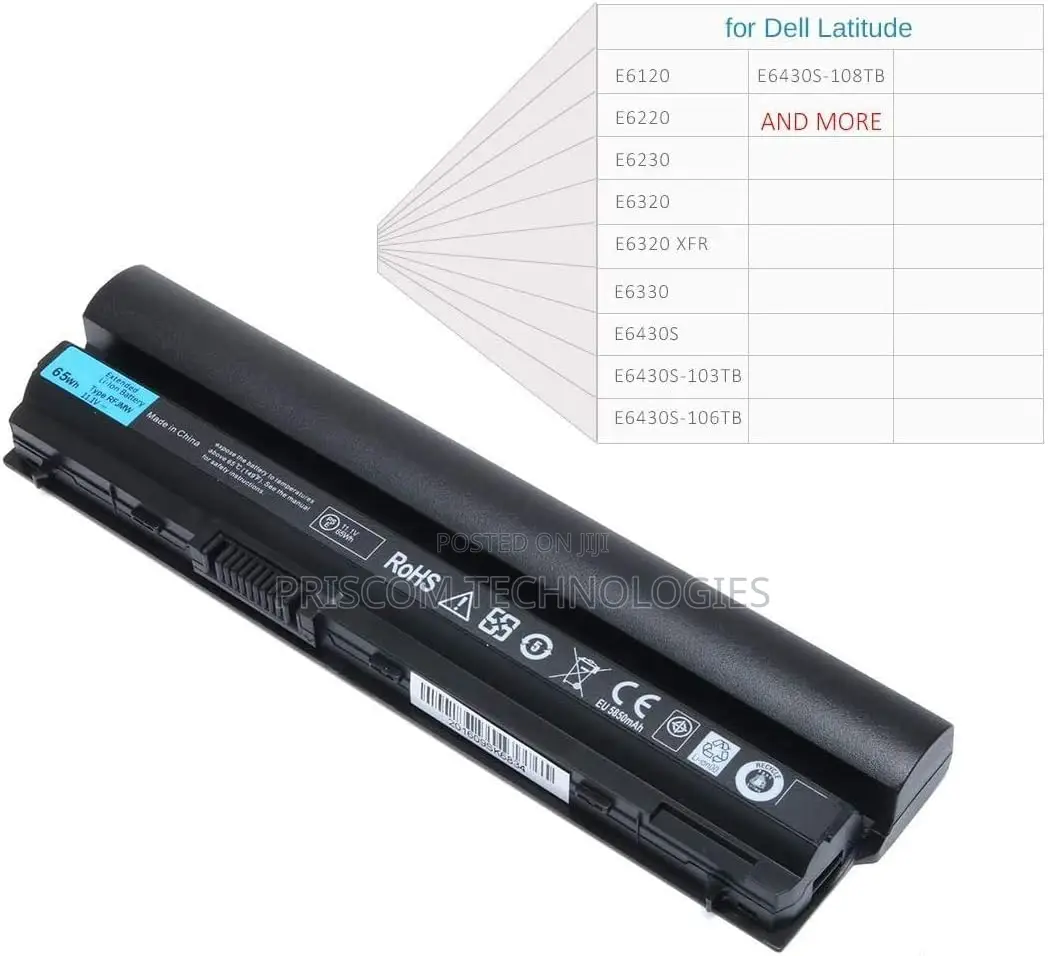 Laptop Battery for Dell RFJMW K4cp5 Y61cv J79X4 Frr0g E6320