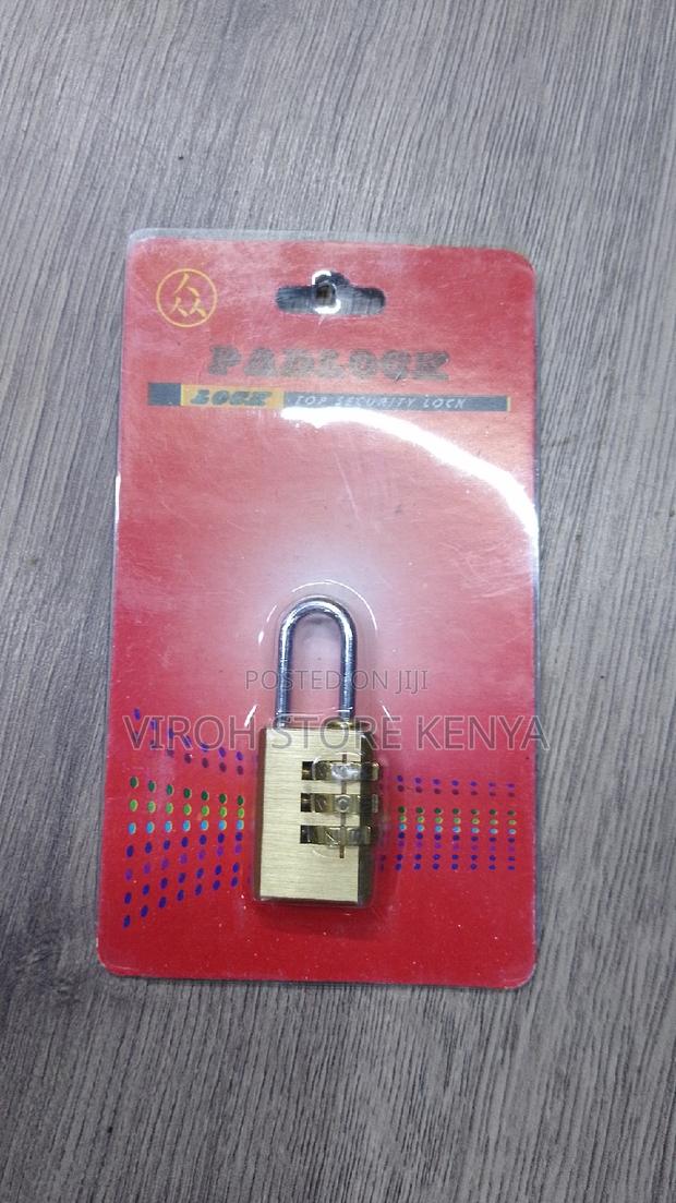 Password Padlock 3 Digits Pin Brass Padlock