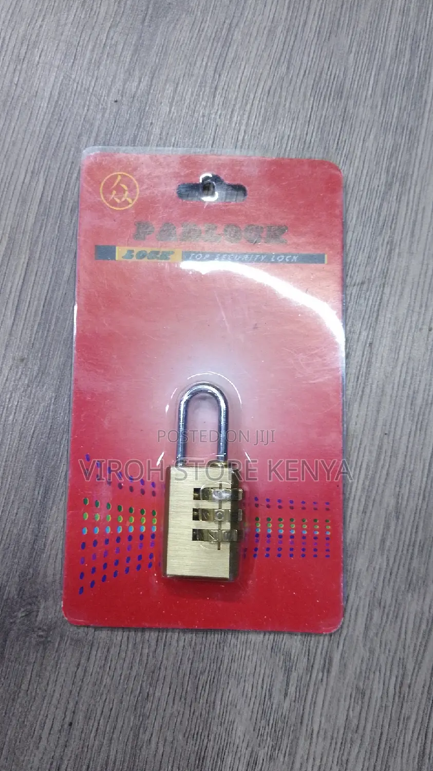 Password Padlock 3 Digits Pin Brass Padlock