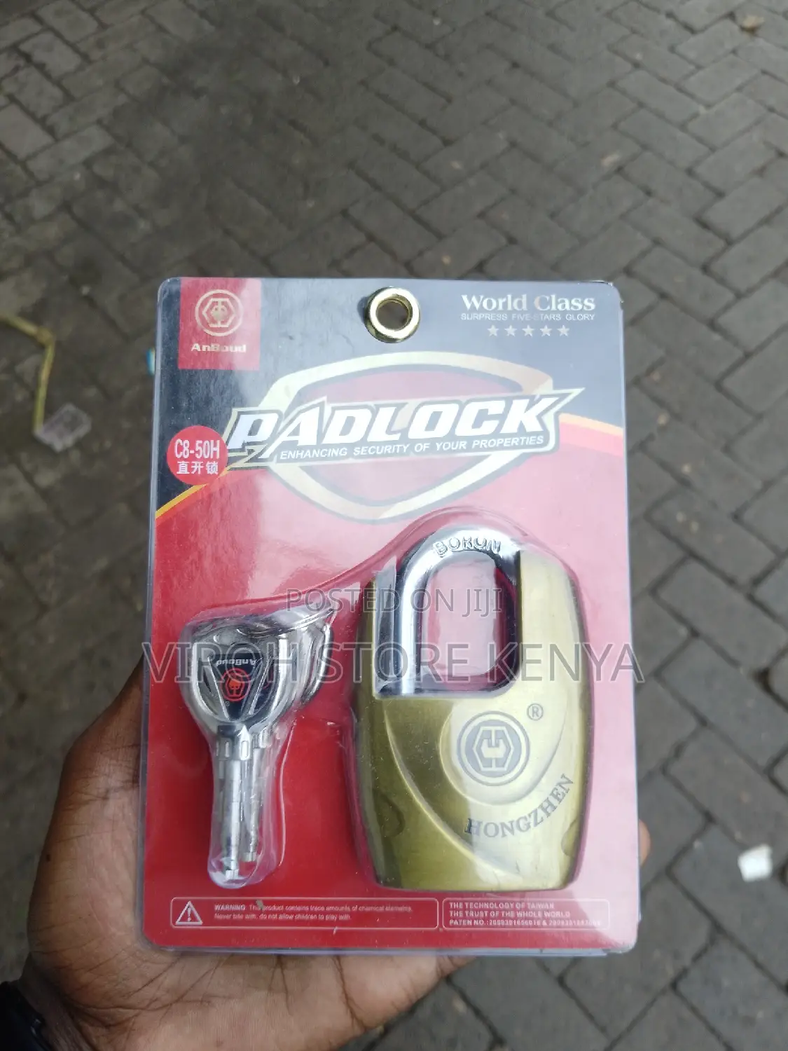 Anbound Honghzen 50mm Padlock 5 Star Padlock With 4 Keys