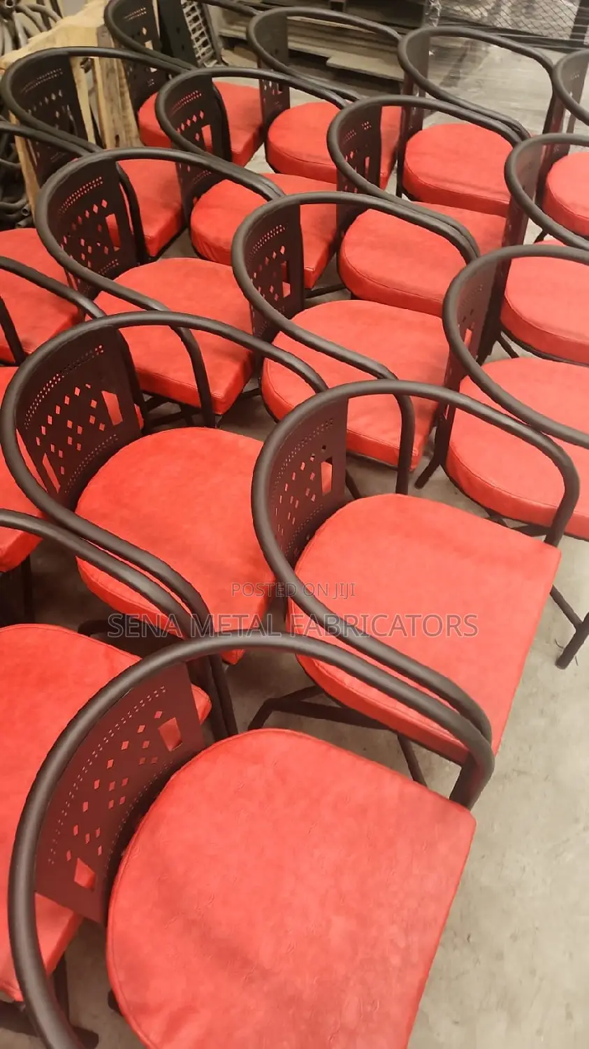 High-Quality Laser Cut Powder-Coated Chairs.