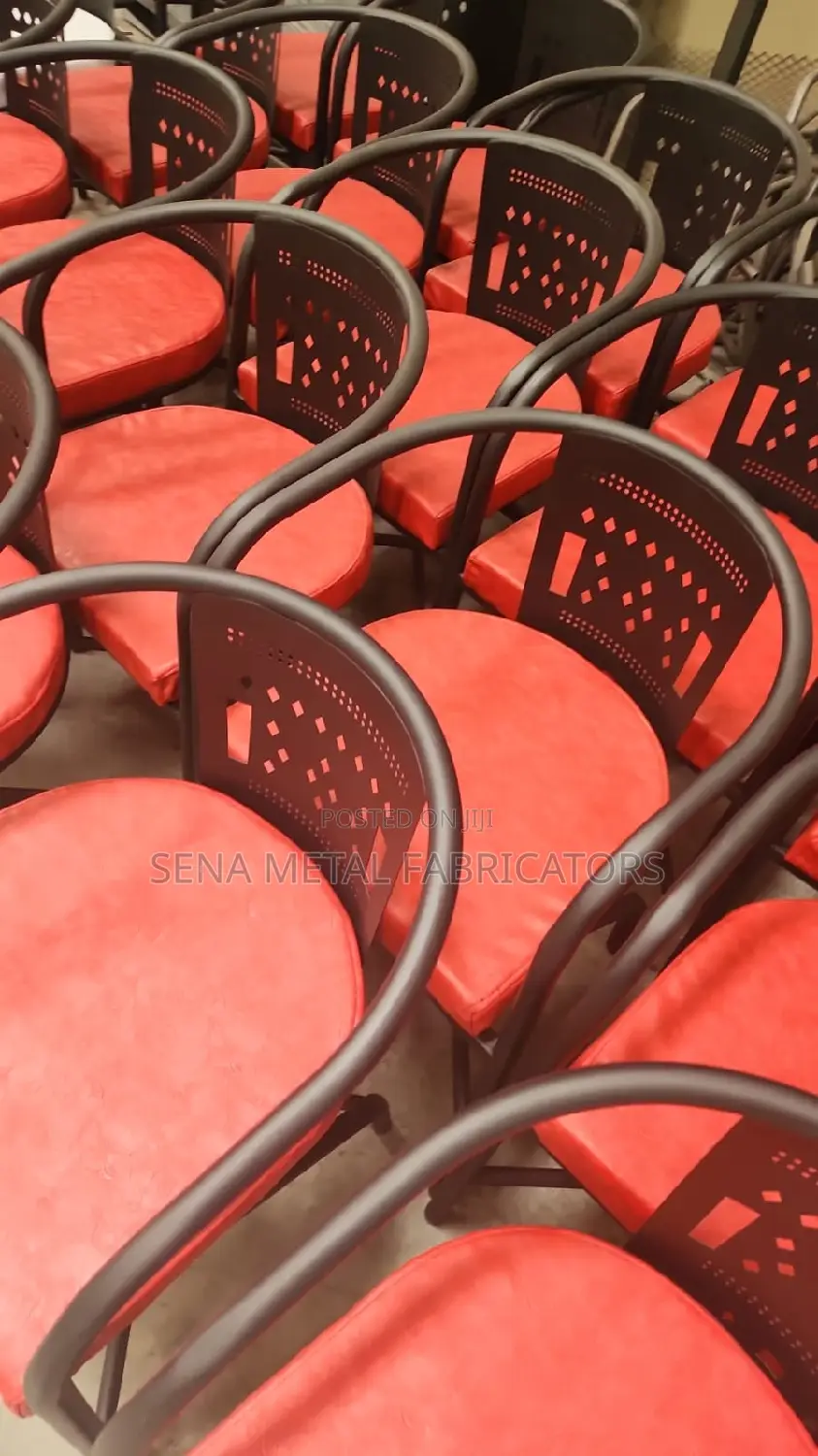 High-Quality Laser Cut Powder-Coated Chairs.