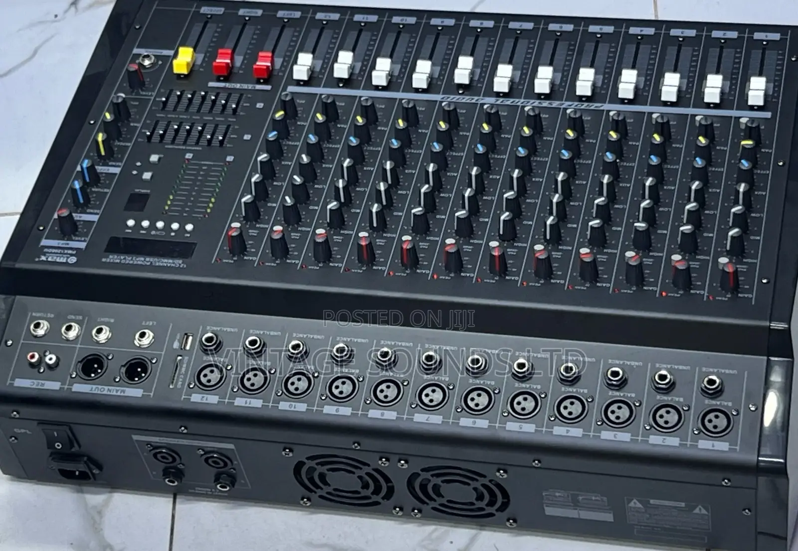 Max Audio Pmx12-12 Channel Powered Mixer Amplifier