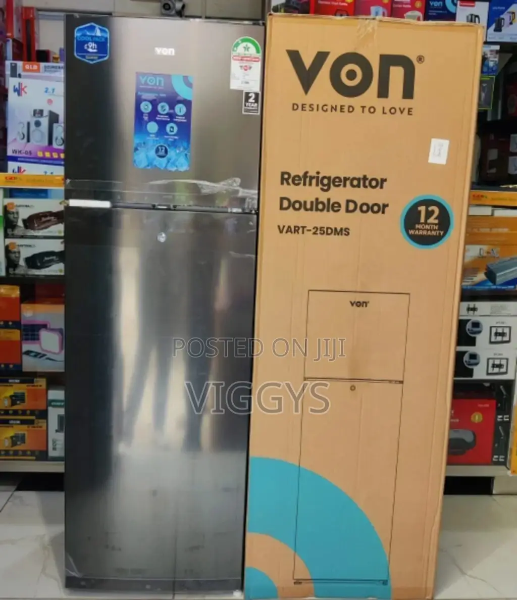 Von 168litre Double Door Fridge