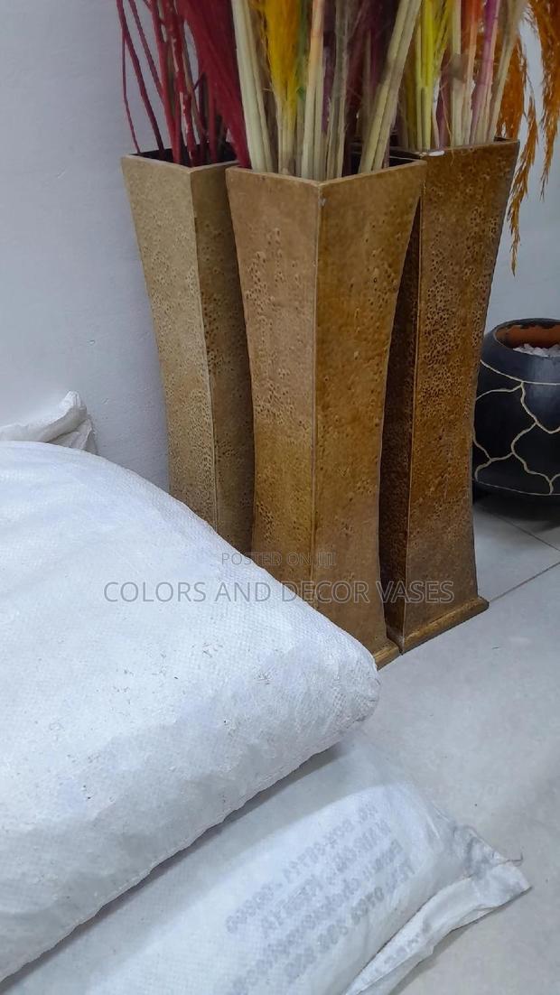 Wooden Vases in Brown - main view